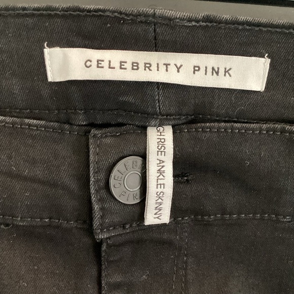 CELEBRITY PINK PLUS SIZE 18 BLACK JEANS SKINNY HIGH RISE PANTS DISTRESSED - Picture 4 of 9